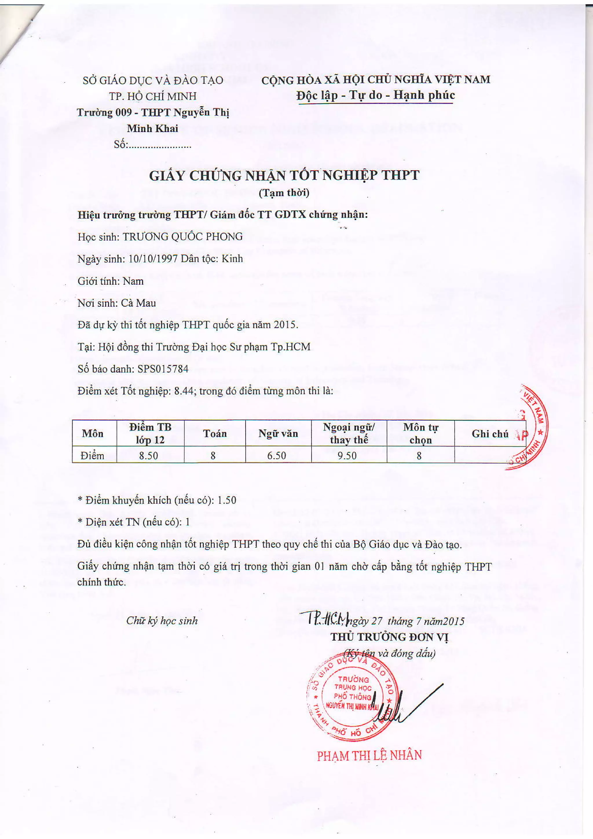 Certificate Of Senior High School Graduation Pdf