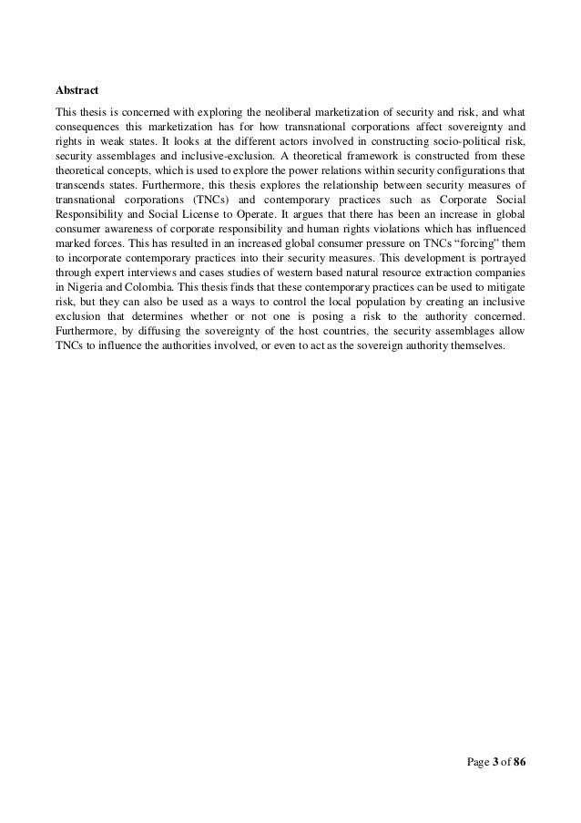Master thesis on security