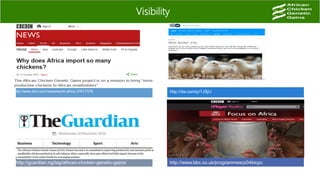 ACGG: A platform for testing, delivering, and continuously improving tropically-adapted chickens for productivity growth in sub-Saharan Africa