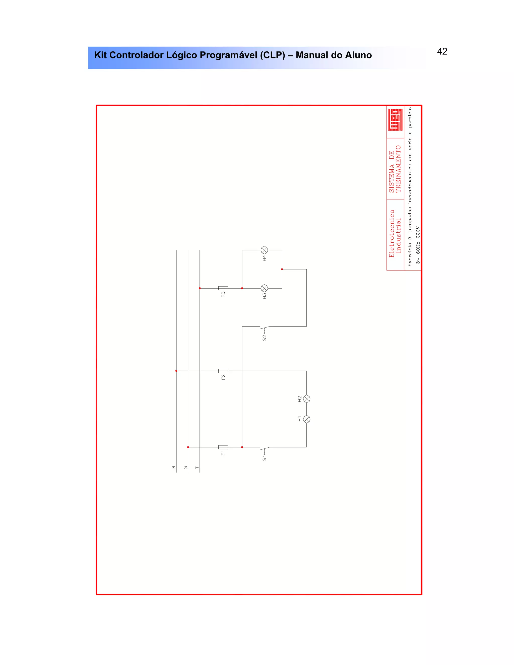 42Kit Controlador Lógico Programável (CLP) – Manual do Aluno
 