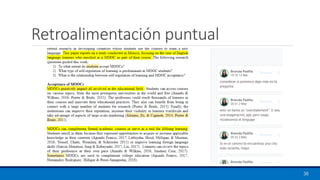 Retroalimentación puntual
38
 