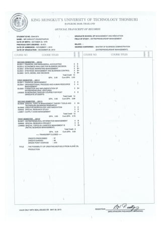 Transcript - MBA | PDF