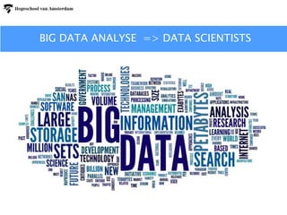 BIG DATA ANALYSE => DATA SCIENTISTS
 