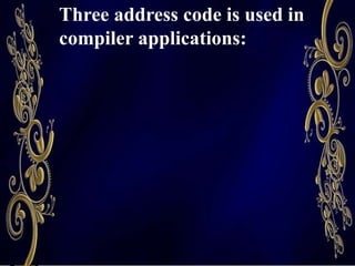 3 address code ujjwal matoliya.pptx