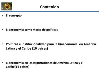 La institucionalidad de la bioeconomía en América Latina