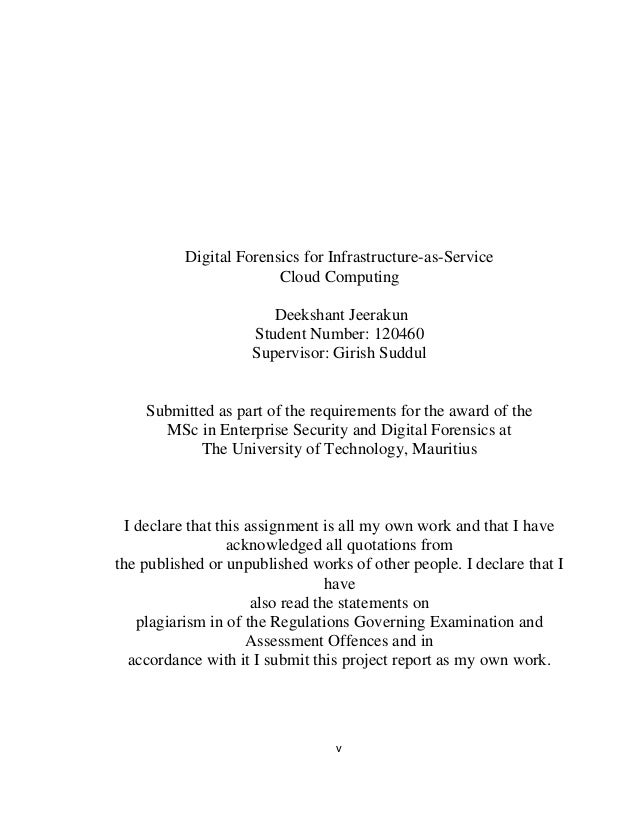 Computing msc dissertation