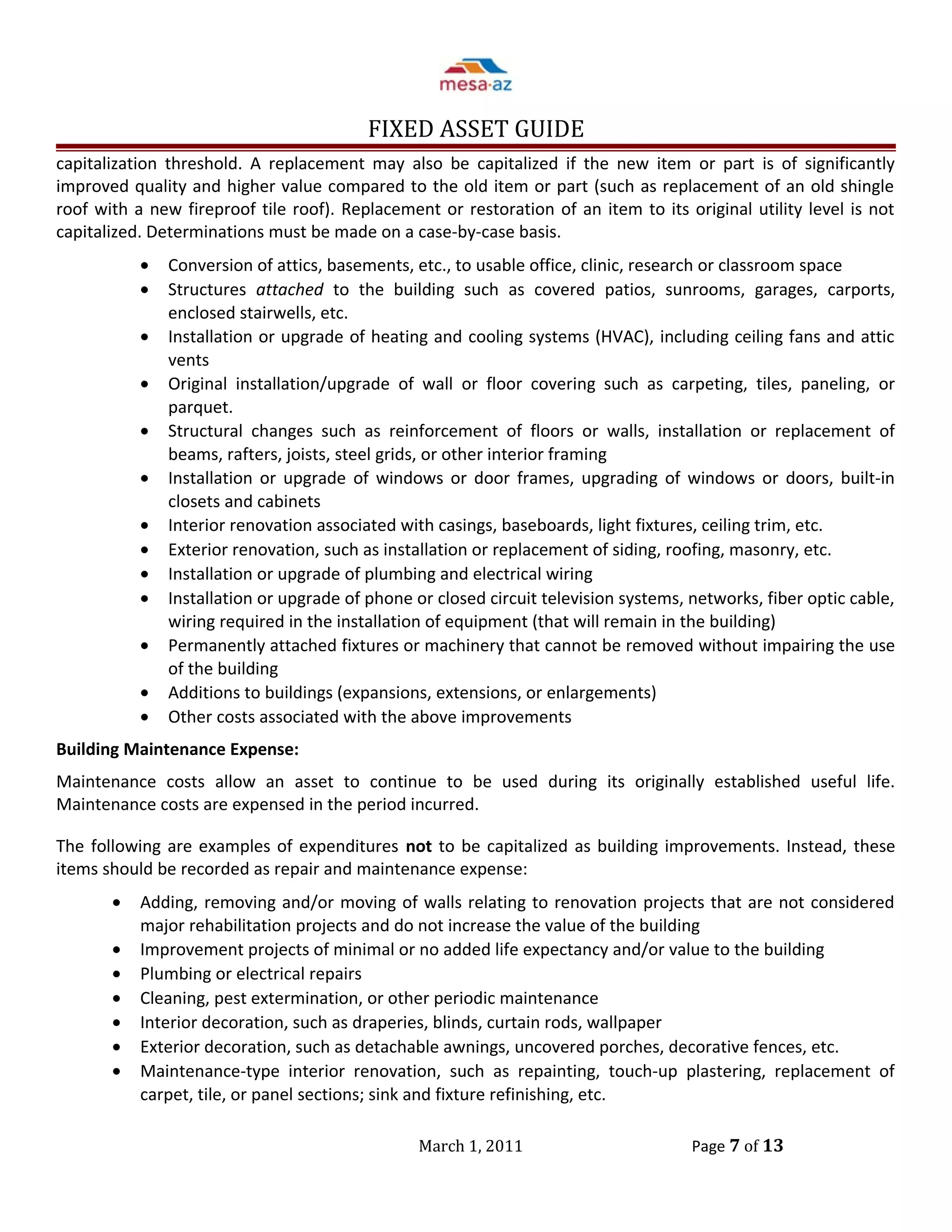 Fixed Asset Guide | DOC