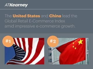 The United States and China lead the
Global Retail E-Commerce Index
amid impressive e-commerce growth.
#2#1
 