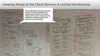 BKuet eThpeirneg i sA ah Heuagde Goafp t hOepp Corltiuennitty R Beevinige wLesft &O nL iTmhei tteabdl eWireframing 
Company Confidential 
This whiteboarding sketching technique 
proved to be very successful since I 
would always be ahead of the visual 
designs and the client reviews and this 
would give our team enough time to 
woek on the client feedback. 
 