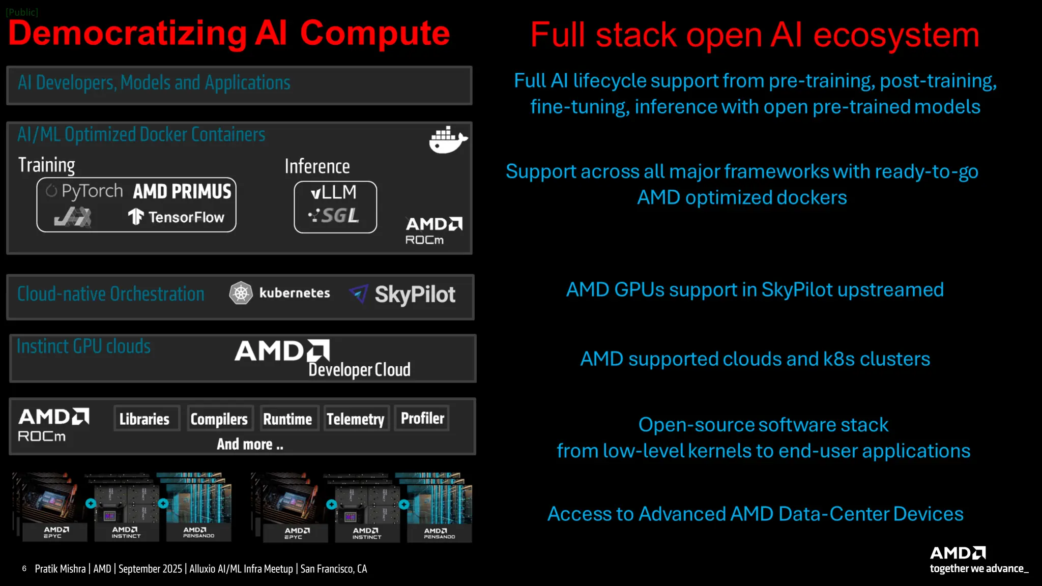 6 |
Pratik Mishra | AMD | September 2025 | Alluxio AI/ML Infra Meetup | San Francisco, CA
 