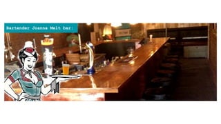 A Creative ݺߣshow of my Professional Life..
Bartender Joanna Melt bar:
 