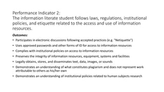 Information Literacy Competency Standards for Higher Education | PPTX
