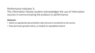Information Literacy Competency Standards for Higher Education | PPTX