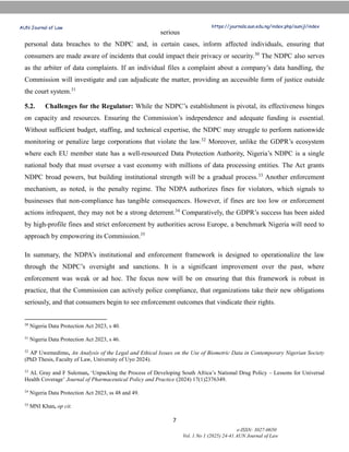 DATA PRIVACY AND CONSUMER PROTECTION IN NIGERIA’S DIGITAL ECONOMY: A ...