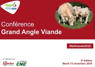 5e édition
Mardi 13 novembre 2018
Conférence
Grand Angle Viande
©CRAPaysdelaLoire
En collaboration avec :
#GAViande2018
 