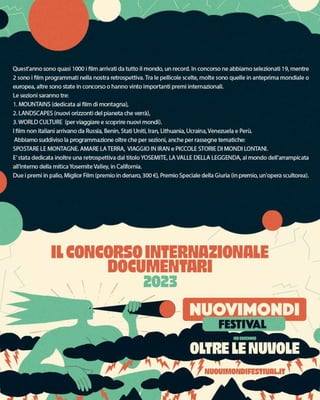 Programma Nuovi Mondi Festival 2023
