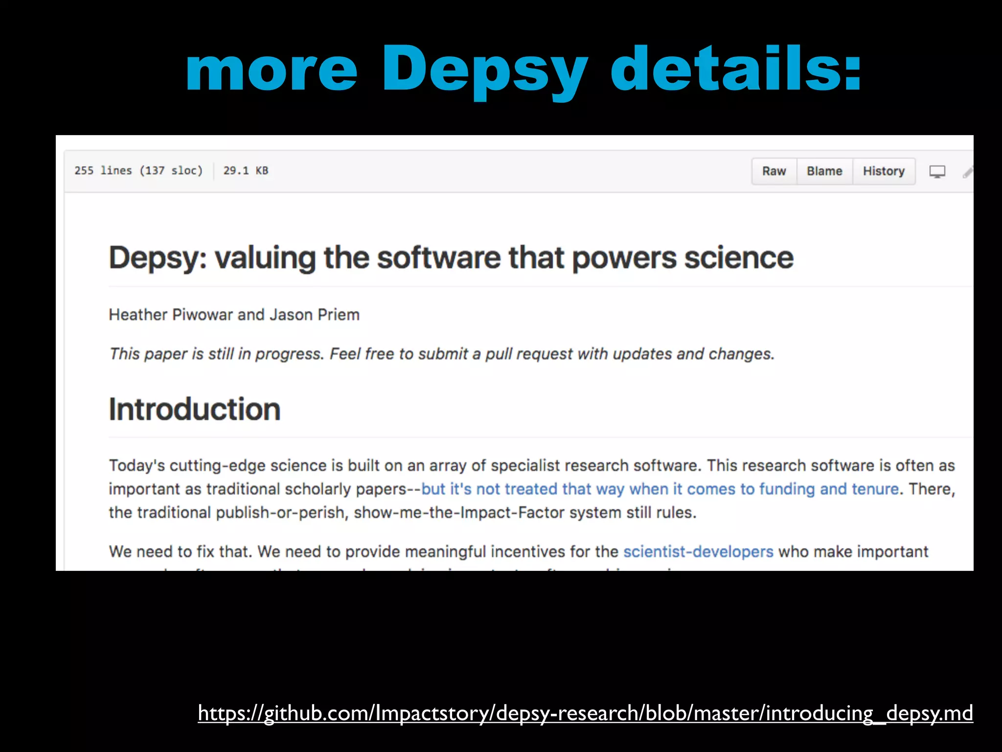 https://github.com/Impactstory/depsy-research/blob/master/introducing_depsy.md
more Depsy details:
 
