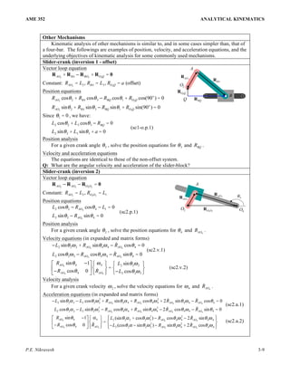 3 analytical kinematics | PDF