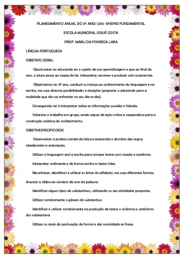 Plano de aula portugues ensino fundamental 1 Plano de aula portugues ensino fundamental 1