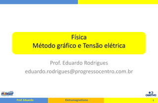 FísicaMétodo gráfico e Tensão elétrica Prof. Eduardo Rodrigues eduardo.rodrigues@progressocentro.com.br 1 