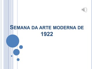 SEMANA DA ARTE MODERNA DE
1922
 