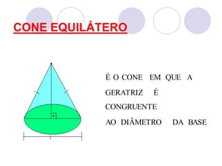 CONE EQUILÁTERO