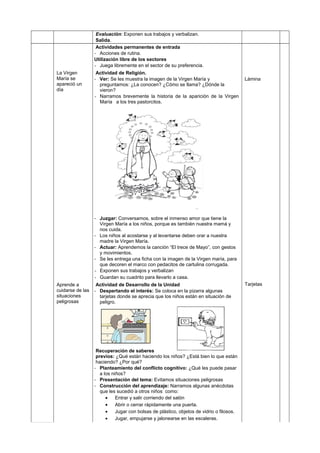 UNIDAD DE APRENDIZAJE - 3 AÑOS MAYO | DOC
