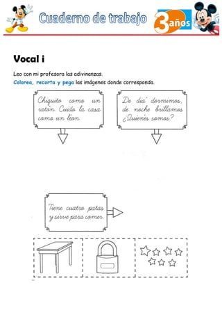 Cuaderno de Trabajo I - 3 Años Comunicacion | DOC