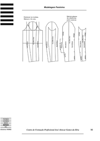 Modelagem Feminina
_____________________________________________________________________
Centro de Formação Profissional José Alencar Gomes da Silva
__________________________________________________________________
96
 