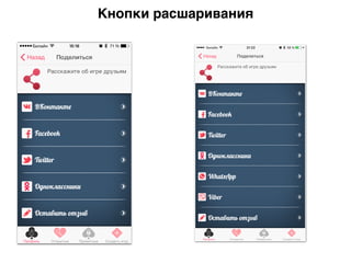 Кнопки расшаривания
 