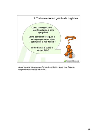 Alguns questionamentos foram levantados, para que fossem
respondidos através da ação 2.




                                                           49
 