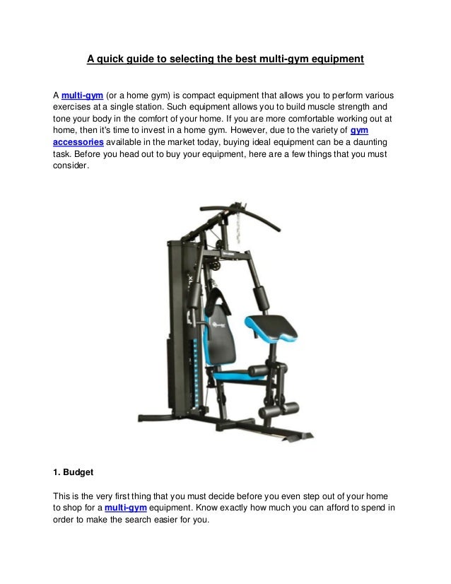 home multi gym equipment