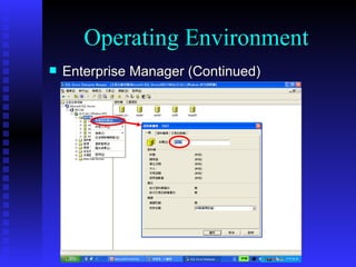 Enterprise Manager (Continued) Operating Environment 