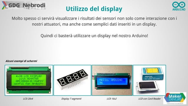 Arduino - Cosa sono e come funzionano i display | PPT