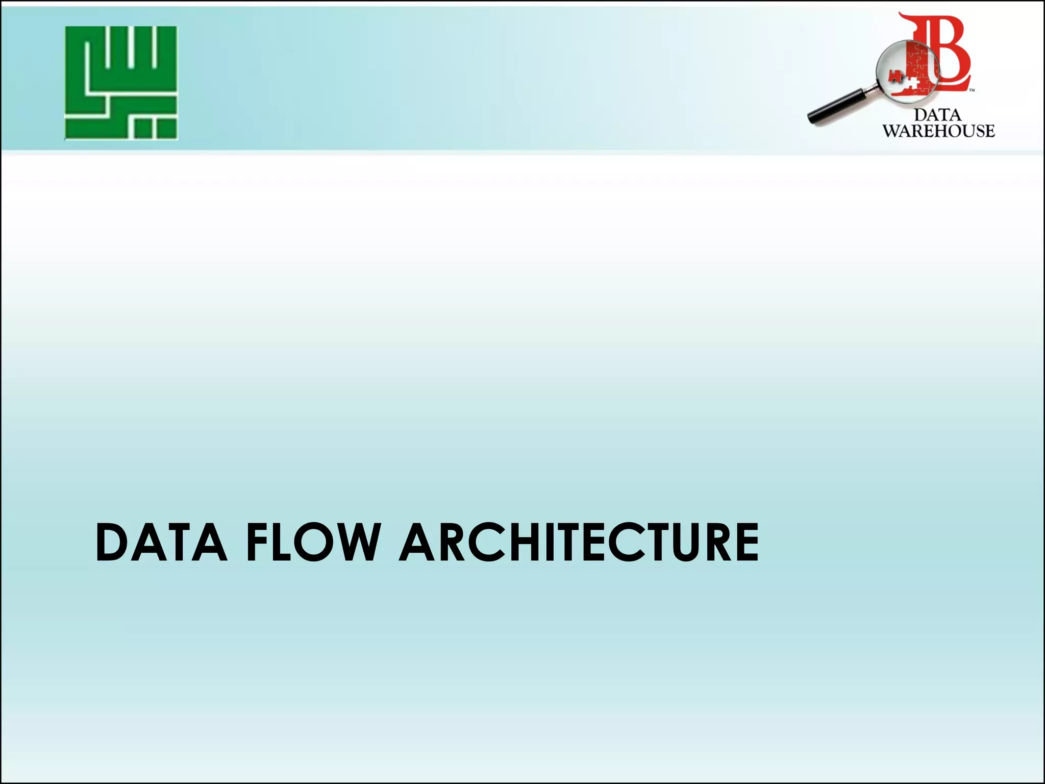 DATA FLOW ARCHITECTURE
 