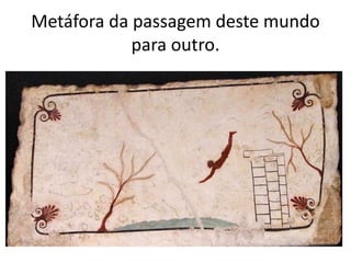Metáfora da passagem deste mundo
para outro.
 
