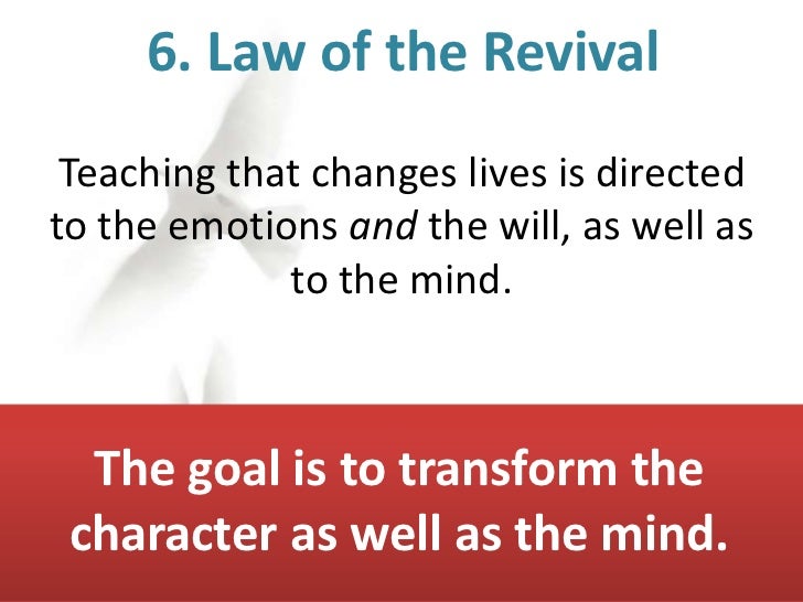 Seven laws of the teacher