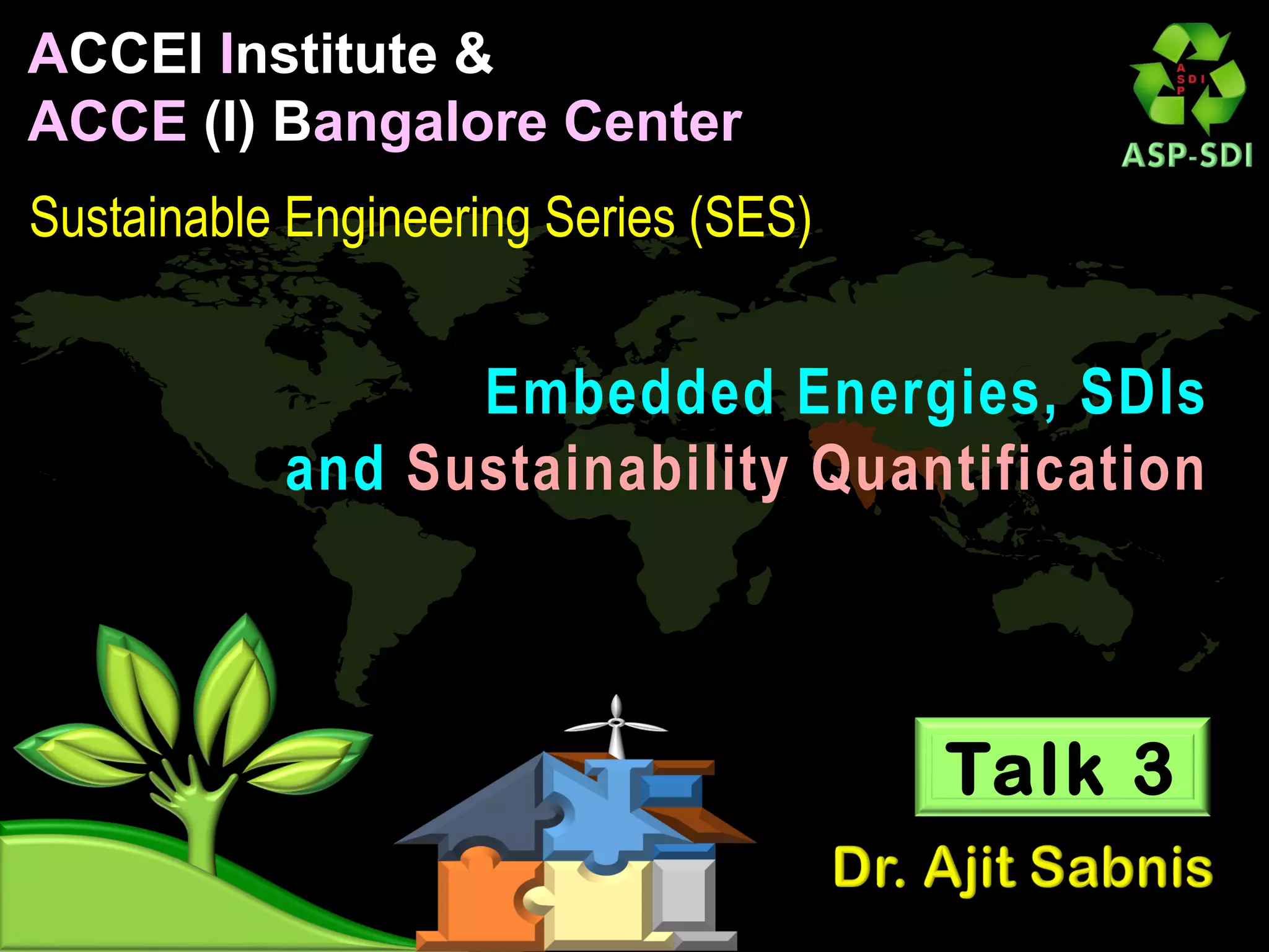 Embedded Energies, SDIs and Sustainability Quantification | PPT