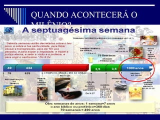 QUANDO ACONTECERÁ O
MILÊNIO?
 