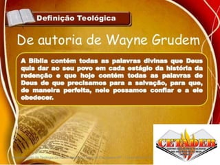 Departamento de Teologia da Assembléia de Deus de Caçapava-SP - Curso Básico CETADEB 39
 