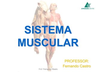 SISTEMA
MUSCULAR
PROFESSOR:
Fernando Castro
Prof. Fernando Ribeiro
 