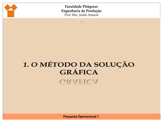 1. O MÉTODO DA SOLUÇÃO GRÁFICA3