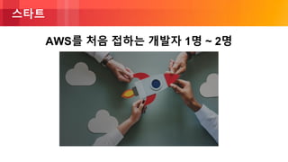 © 2018, Amazon Web Services, Inc. or its Affiliates. All rights reserved.
스타트
AWS를 처음 접하는 개발자 1명 ~ 2명
 