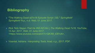 Negotiating powerpositions the walking dead | PPTX