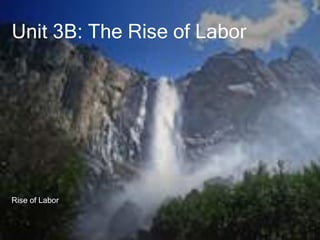 Unit 3B: The Rise of Labor
Rise of Labor
 