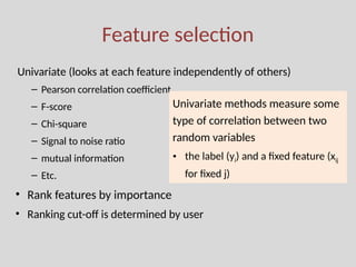 feature selection in machine learning explained | PPTX