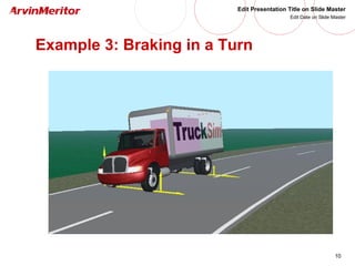 10
Edit Presentation Title on Slide Master
Edit Date on Slide Master
Example 3: Braking in a Turn
 