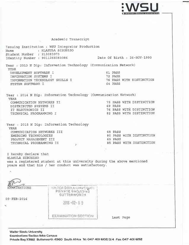 Academic Transcript 1 Pdf