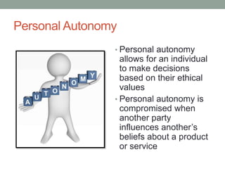 Individual Autonomy Examples Pharma Final Presentation | PPTX