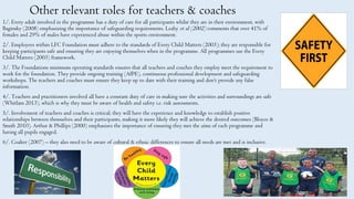 Other relevant roles for teachers & coaches
1/. Every adult involved in the programme has a duty of care for all participa...